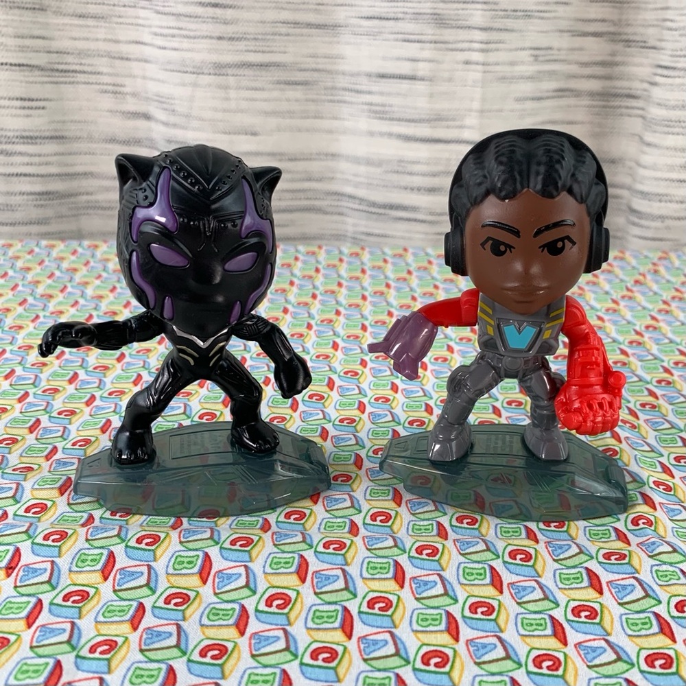 McDonald’s Wakanda Forever Black Panther and Iron Heart Figures.